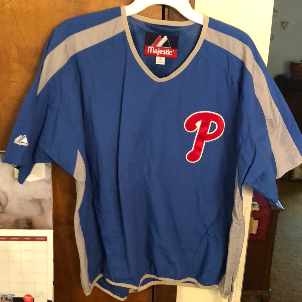 MAJESTIC Phillies batting cage jacket